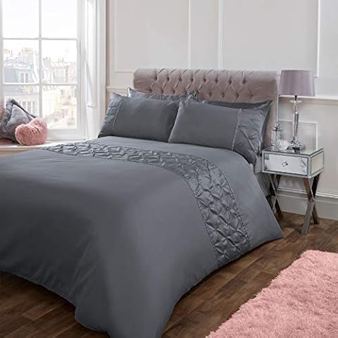 Sienna Satin Pintuck Duvet Cover Set Cover