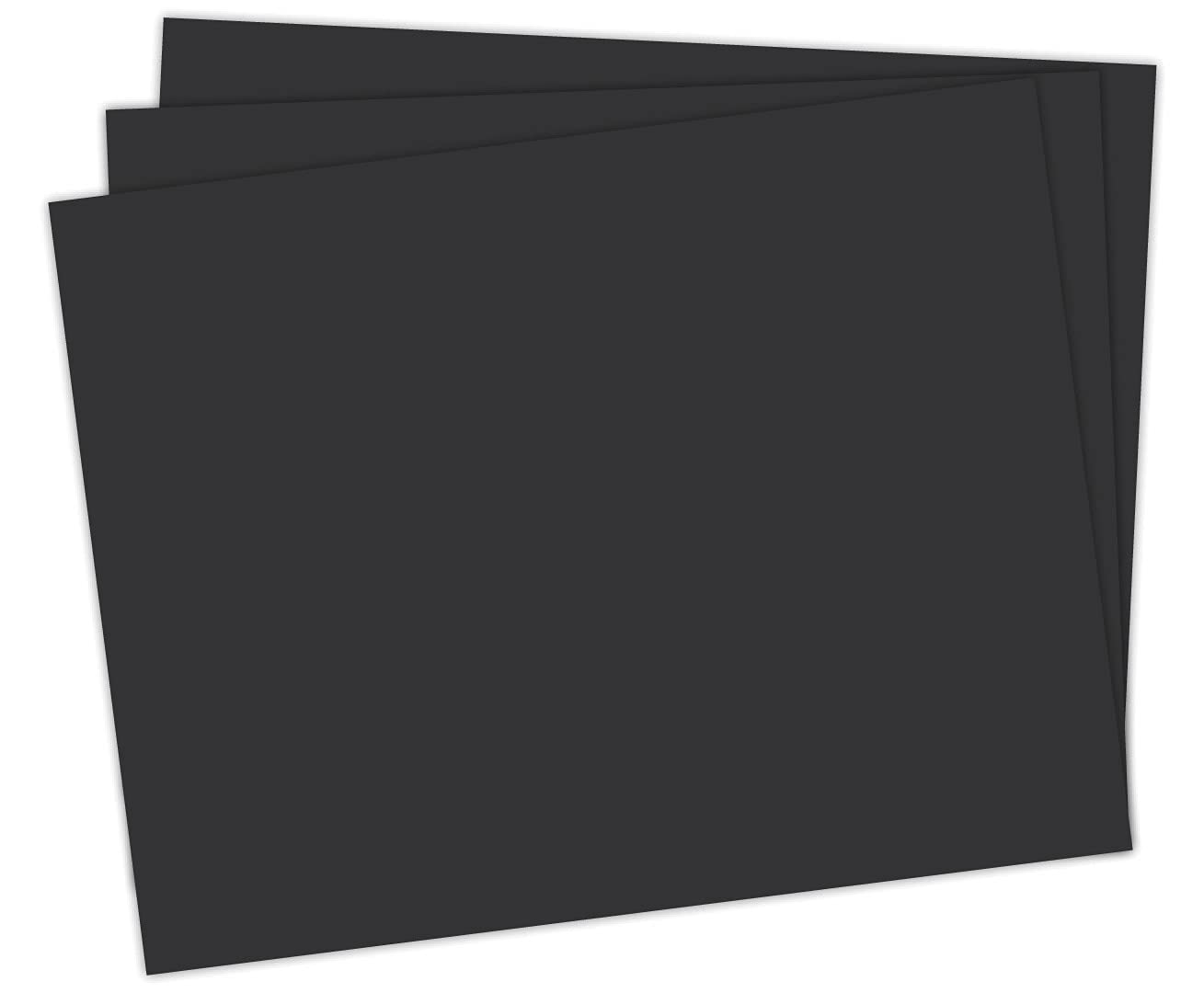 School Smart 1485744 Railroad Board, 6-ply Thickness, 22" x 28", Black (Pack of 25)