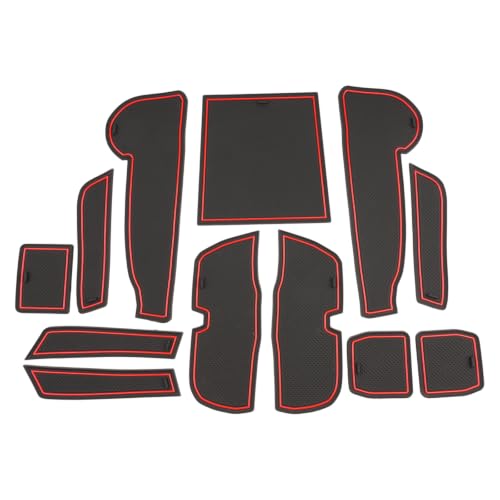 BSTW for Door Slot Mats for 2026 Subaru WRX, Non-Slip Anti-Dust Center Console Liners, Cup Holder Insert, Passenger Glove Box Pad ONLY for 2022-2026 WRX 6MT Accessories 12PCS