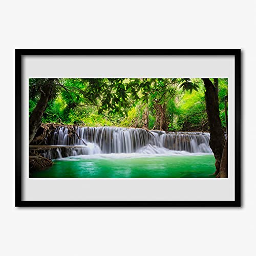 Affiche avec cadre 70x50 cm pour habiller un mur vide avec un paysage de forêt
