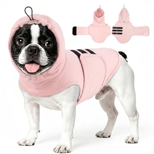 Image of MIGOHI Dog Anxiety Shirt | Breathable Calming Vest for Medium Dogs,Anxiety Jacket for Dogs Vet Visit,Travel, Separation,Fireworks,Storms,Dog Vest for Anxiety to Stop Panting & Hiding,Pink,L