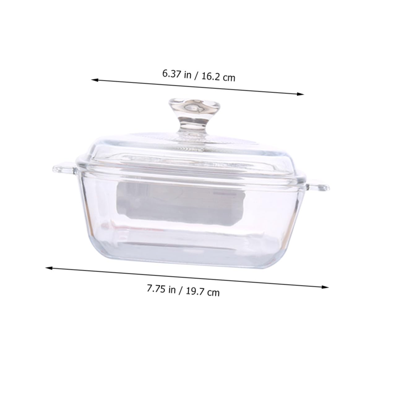 Mikrowellen Glasschüssel mit Deckel aus Weißem Glas 0,8l Hitzebeständig und Mikrowellengeeignet mit Symmetrischem Ohrgriff für Küchenschüssel und Aufbewahrung von Lebensmitteln