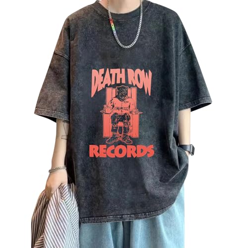 [CIUOKJS] DEATH ROW RECORDS 5PAC tupac �p���N���� T�V���c�ďt�� �v�����g �X�|�[�c �g�b�v�X���n ������� �X�`�[���p���N ���y ���b�N �j�����p ���� �t�@�b�V����sizeM