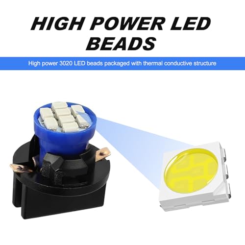 10 LED T10 para tablero Azul, 8-SMD, alta luminosidad miniatura 5