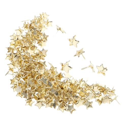 Holibanna 200pcs Brads for Scrapbooking and DIY Crafts Metal Fasteners for Craft Decorative Embellishments for Card Making and Decoration