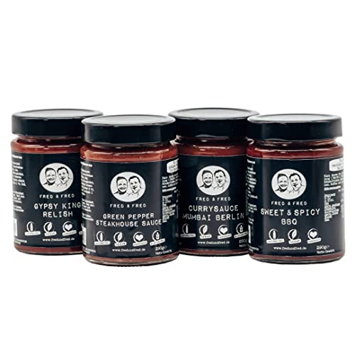 Fred&Fred BBQ-Saucen - Barbecue Set/Geschenkset - 4...