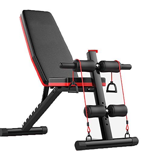 Banc De Musculation Sports,Banc De Musculation Simple Exercise Utility pour Tubes Droits Inclinés/déclinants Et Plats à Exercice Pliant Multi-Bench-Roman(Version Basse)