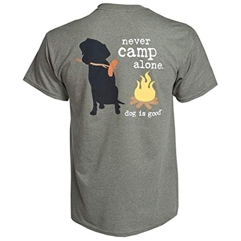 Dog is Good T-Shirt Never Camp Alone - Great Gift for Dog Lovers, Made with High Premium Materials, for Men and Women Military Green Cover
