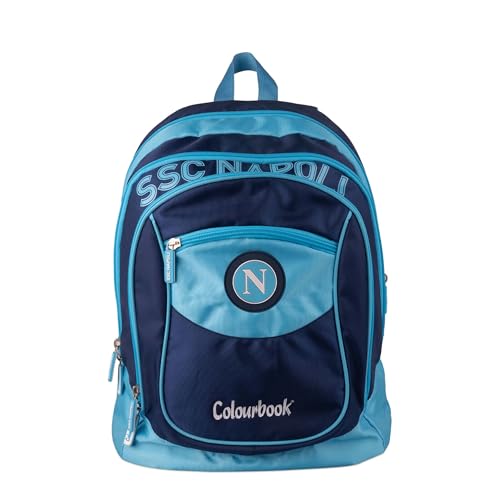 Colourbook Napoli - Zaino Scuola, Spallacci Imbottiti, 35 Litri (Blu Navy)