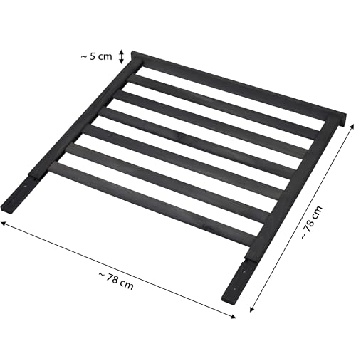 dobar® Rankhilfen-Aufsatz Gurken für Hochbeet Kubus 2.0 - Rankhilfe für den Garten - 78 x 58 x 78 cm - Anthrazit