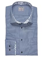 Marvelis Herren Businesshemd Langarm 700014,Einfarbig,Comfort fit,New Kent,Nachtblau 14,43