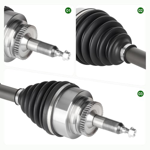 Pair (2) Front CV Axle Shaft Assembly for Ford F150 2004-2008, for Expedition&Lincoln Navigator 5.4L 2003-2006, for Mark LT 2006-2008, 4.2L 4.6L 5.4L, (Only for 4WD), Driver and Passenger Side by Youxmoto - Used condition - Image 8