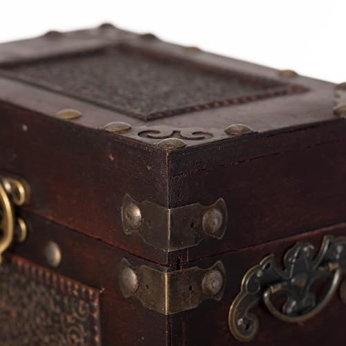 Rustic Studded Index/Recipe Card Box with Antiqued Latch (Large) - Thumbnail 7