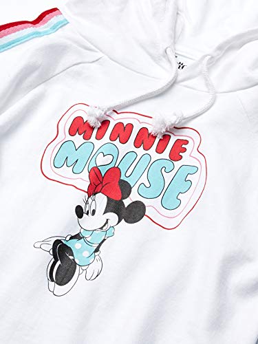 Disney Girls' Minnie Mouse Skimmer Tee With Hood, White, M-8/10 #TOP1