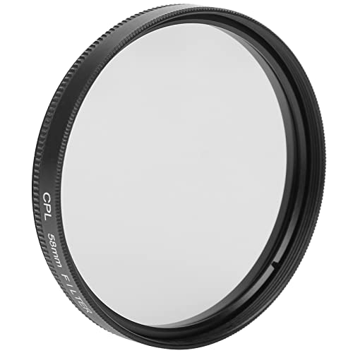 Filtro per Obiettivo CPL Junestar, Vetro Ottico, Lega di Alluminio, Filtro Polarizzatore per Fotocamera DSLR, Accessori per Fotocamera Digitale Fuji (58MM)
