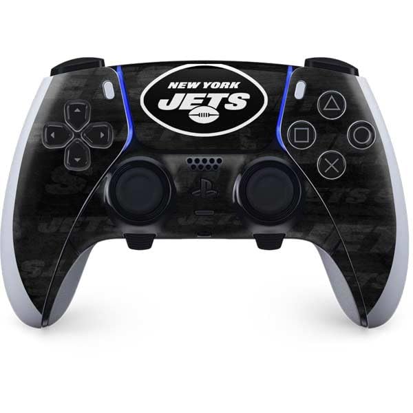 Skinit Decal Gaming Skin Compatible with PS5 DualSense Edge Pro Controller - Officially Licensed NFL New York Jets Black & White Design