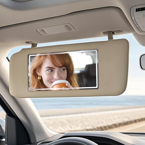 Peevisap 2 Stück Auto Spiegel 15×8 cm, Sonnenblende, Auto Kosmetikspiegel, Sitzlehne