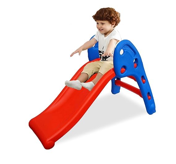 BabyGo Tobi Toy Foldable Slide for Kids for Indoor & Outdoor, Home and School (Blue Red) (B085B54KSF) Amazon Price History, Amazon Price Tracker