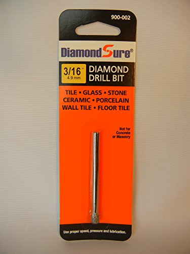 3/16" Inch 4.9 Mm Diamondsure Diamond Drill Bit Hole Saw For Glass, Tile, Granite, Ceramic, Porcelain, Stone #TOP1