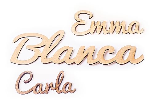 Olesea Nombres De Madera Personalizados- Decoracion Habitacion- Carrera De Letras-Letras De Madera-Decoracion Pared-Regalos Comunion Niña-Regalo Niño-Bautizo Baby Shower-Letras De Madera Para Pared