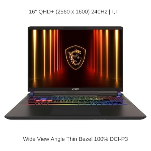 Image of HIDevolution [2025] MSI Vector 16 HX AI A2XWHG 16 inch QHD+ 240Hz, 2.1 GHz Ultra 7-255HX, RTX 5070TI, 96 GB DDR5 RAM, 2 TB PCIe SSD, Windows 11 Pro