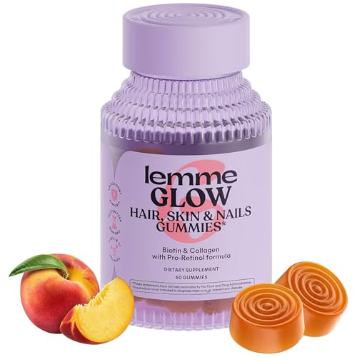 Lemme Glow Collagen Gummies for Strong Nails & Healthy Skin 30-Day Supply