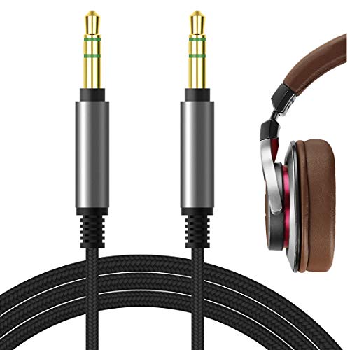 Geekria QuickFit Audio Cable Compatible with Pioneer SE-MS7BT, Audio-Technica ATH-SR5, ATH-MSR7, ATH-AR3BT, ATH-DWL770, ATH-M50xBT2 Cable, 3.5mm Aux Replacement Stereo Cord (5.6 ft/1.7 m)