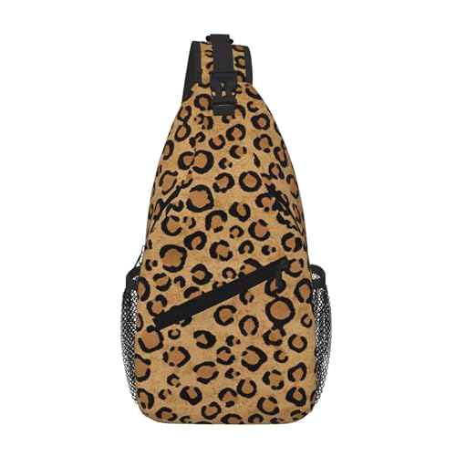 Sac à dos à bandoulière léopard sauvage homme léger sacoche poitrine tendance