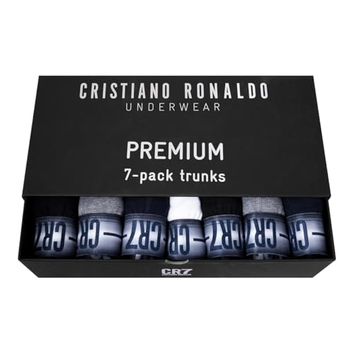 CR7 Mens 7-Pack Cotton Blend Trunks Premium Gift-Box (US Alpha X-Large Regular Regular Multicolor)