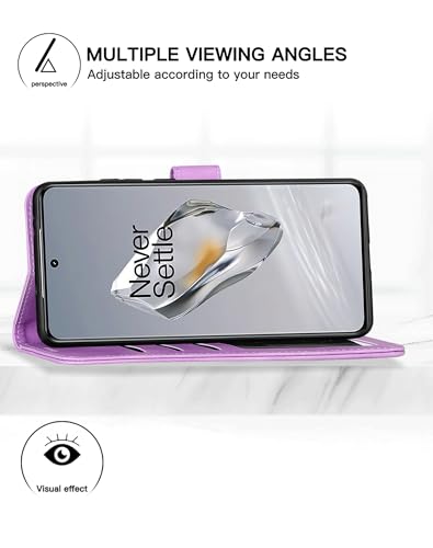 Funda para OnePlus 12 5G con tapa libro abatible y protectora antichoque 2