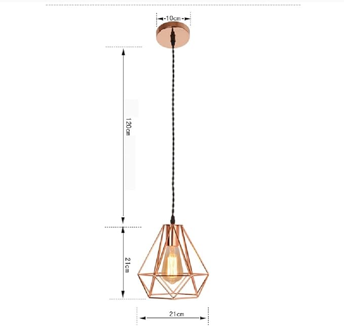 tuzhi Plafondlampen Lampenkap for Plafond, Lamp Schaduwen Lichte Schaduw Plafondlamp Industriële Draad Mand Metalen Mand Hanger Rose Gouden Eetkamer Woonkamer 1 Lamp photo 2