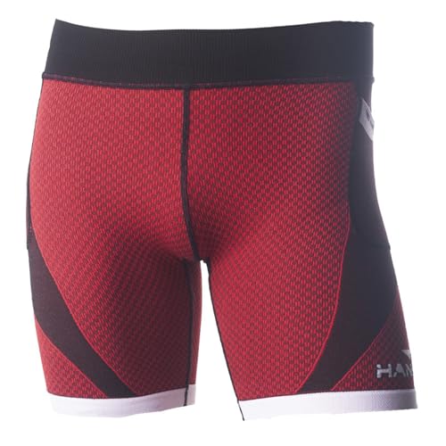 HANKER Mallas Running Hombre Cortas Compresión Firme Mallas Cortas Hombre Deporte Trail con Bolsillos