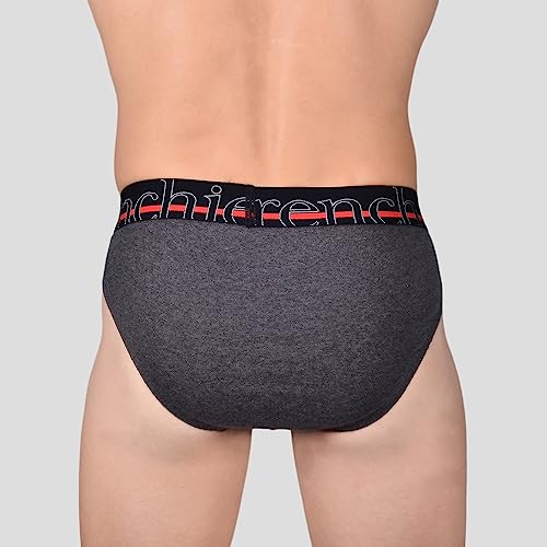 Image of Frenchie Casuals 4002 Men's Cotton Briefs, Soild Underwear for Men with Ultrasoft Waistband - Pack of 4(M)