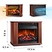LifePlus Electric Fireplace Heater, Portable Wood Fireplace Stove with 3D Realistic Dancing Flame Effect, Tabletop Fireplace Space Heater Overheat Protection for Indoor Use Bedroom Office,1500W