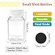 MSLHUB 12 Stk Kleine Shot Flaschen zum Befüllen, 60ml/100ml Leere Plastikflaschen Smoothie Saftflaschen zum Befüllen mit Aufkleber, Ingwer Shot Flaschen mit Deckel für Saft Milch (100 ml)