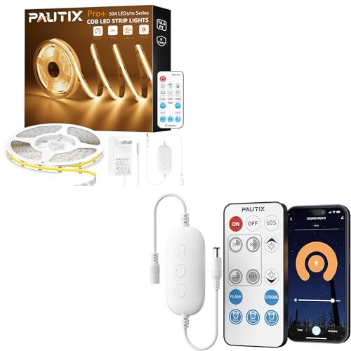 Tira LED PAUTIX COB 2700K 16.4ft Dimmable Luz Blanca Cálida miniatura 1