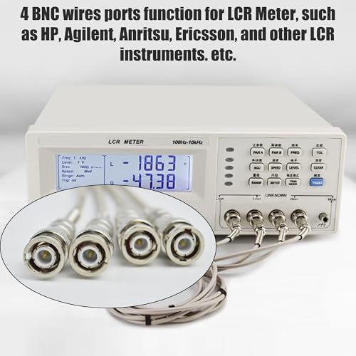 Image of ZIBOO LCR-03 LCR Meter Test Leads BNC Male Plug 4-Wire Kelvin Compatible with Keithley /Tektronix /HP /Agilent /Anritsu /Ericsson LCR Meter Benchtop Tester,Capacitance Meter,Benchtop Inductance Meter