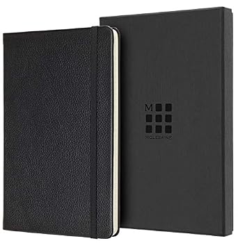 Office Product Moleskine Leather Notebook Large Ruled Hard Cover Black Boxed Edition (5 X 8.25) Book