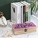 All Butterflies Are on Purple Background Wooden Storage Box Exquisite Crafts DIY Wood Gift Boxes Large Vintage Wood Box with Lid Wooden Jewelry Boxes Art Stash Keepsake Storage Case Jewelry Case