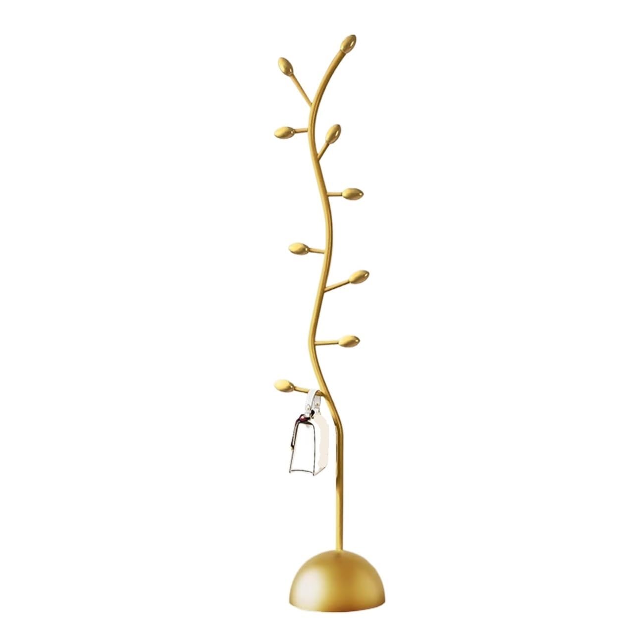 DFHS46JK Hat Rack Standing Coat Rack Entryway Tree With 9 Hooks Hanger Stand For, Hall, Bedroom, Corner for Office(Gold)