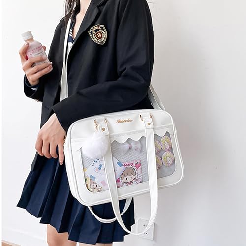 Image of TTCAYU Ita Bag Crossbody kawaii Pin Display Bag with Insert Ita Messenger Bags Japanese Handbag Shoulder JK Purse for Girl