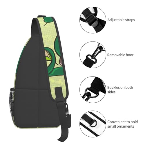 Mochila cruzada unisex con estampado colorido para viaje miniatura 5