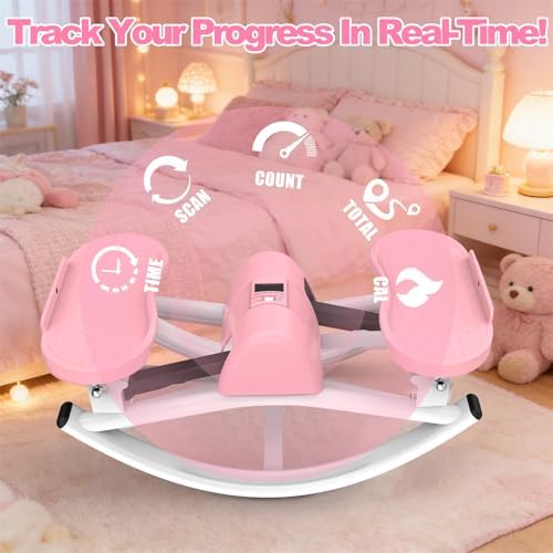 Portable Rock Stepper - Side-to-Side Exercise Machine with Elastic Resistance Bands & Anti-Slip Mat, Low-Impact Fitness Equipment for Home Workouts & Cardio Training