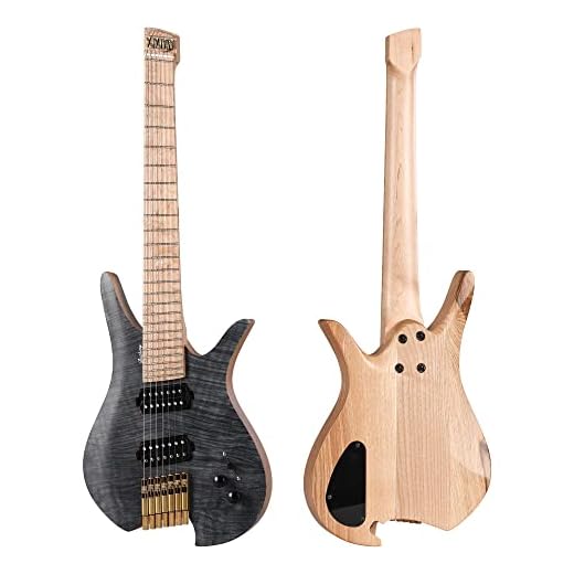 7” A1BEATS REBuke Tudo De Voce NK New 7 Strings Headless Electric Guitar Purple Burst
