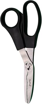 GPS 7"" Take Apart Kitchen Safety Shears, Black Handle, Food Grade, Stainless Steel, Used For Chicken/Poultry/Fish/Meat/Vegetables and More
