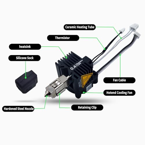 Extrudeuse Hot End Bambu Lab X1C buse 0.4 mm avec ventilateur kit