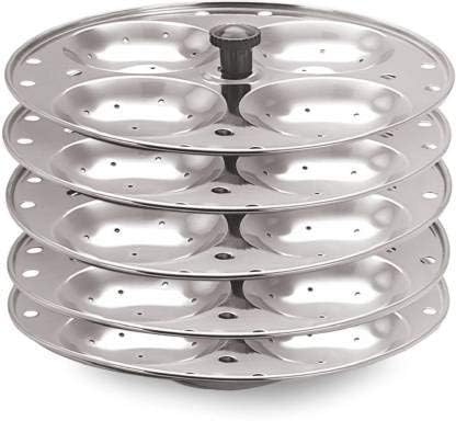 TreegoArtNon Stick Stainless Steel Quality Idli Maker/Idli Stand | Idli Plates (5 Plate) For Home And Kitchen - Pack Of 1