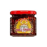 TuttoCalabria, Piments Croquants piquants 185 gr, Chili Crunch fumés au four, Recette naturelle sans conservateurs, Idéal pour burger, pâtes, légumes et sauces créatives