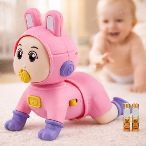 Image of Zest 4 Toyz Musical Toys for Babies Crawling Baby Toy with Soft Music Sound Toy for Kids Boys Girls (Pink) Battery Included