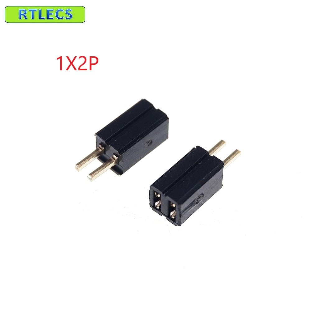 Wiring Connecting Terminals - 100pcs 1x2 P 2 pin 1.27mm Pitch Pin Header Female Single Row Straight Through Hole DIP Rohs